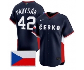 Men's Czech Republic Baseball #42 Daniel Padyk Nike Navy 2026 World Baseball Classic Jersey Men's Czech Republic Baseball #42 Daniel Padyk Nike Navy 2026 World Baseball Classic Jersey
