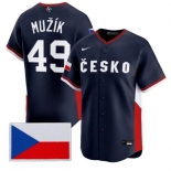 Men's Czech Republic Baseball #49 Martin Muk Nike Navy 2026 World Baseball Classic Jersey Men's Czech Republic Baseball #49 Martin Muk Nike Navy 2026 World Baseball Classic Jersey