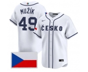 Men's Czech Republic Baseball #49 Martin Muk Nike White 2026 World Baseball Classic Jersey Men's Czech Republic Baseball #49 Martin Muk Nike White 2026 World Baseball Classic Jersey
