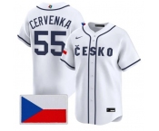 Men's Czech Republic Baseball #55 Martin Cervenka Nike White 2026 World Baseball Classic Jersey Men's Czech Republic Baseball #55 Martin Cervenka Nike White 2026 World Baseball Classic Jersey