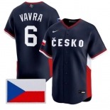 Men's Czech Republic Baseball #6 Terrin Vavra Nike Navy 2026 World Baseball Classic Jersey Men's Czech Republic Baseball #6 Terrin Vavra Nike Navy 2026 World Baseball Classic Jersey