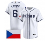 Men's Czech Republic Baseball #6 Terrin Vavra Nike White 2026 World Baseball Classic Jersey Men's Czech Republic Baseball #6 Terrin Vavra Nike White 2026 World Baseball Classic Jersey