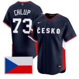Men's Czech Republic Baseball #73 Marek Chlup Nike Navy 2026 World Baseball Classic Jersey Men's Czech Republic Baseball #73 Marek Chlup Nike Navy 2026 World Baseball Classic Jersey