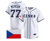 Men's Czech Republic Baseball #77 Vojtch Menk Nike White 2026 World Baseball Classic Jersey Men's Czech Republic Baseball #77 Vojtch Menk Nike White 2026 World Baseball Classic Jersey