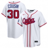 Men's Cuba Baseball #30 Josimar Cousin White 2026 World Baseball Classic Home Stadium Stitched Jersey Men's Cuba Baseball #30 Josimar Cousin White 2026 World Baseball Classic Home Stadium Stitched Jersey