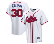 Men's Cuba Baseball #30 Josimar Cousin White 2026 World Baseball Classic Home Stadium Stitched Jersey Men's Cuba Baseball #30 Josimar Cousin White 2026 World Baseball Classic Home Stadium Stitched Jersey