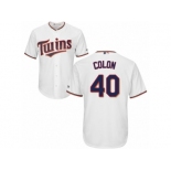 Youth Majestic Minnesota Twins #40 Bartolo Colon Replica White Home Cool Base MLB Jersey Youth Majestic Minnesota Twins #40 Bartolo Colon Replica White Home Cool Base MLB Jersey