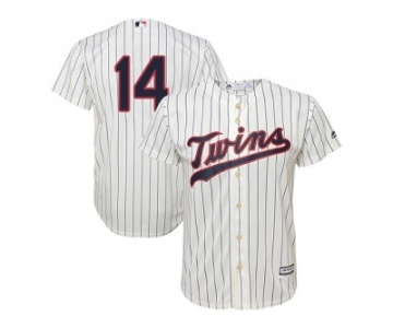 Youth Minnesota Twins #14 Kent Hrbek Cream Strip Cool Base Stitched MLB Jersey