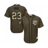 Youth Minnesota Twins #23 Nelson Cruz Authentic Green Salute to Service Baseball Jersey Youth Minnesota Twins #23 Nelson Cruz Authentic Green Salute to Service Baseball Jersey
