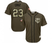 Youth Minnesota Twins #23 Nelson Cruz Authentic Green Salute to Service Baseball Jersey Youth Minnesota Twins #23 Nelson Cruz Authentic Green Salute to Service Baseball Jersey