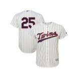 Youth Minnesota Twins #25 Byron Buxton Cream Strip Cool Base Stitched MLB Jersey Youth Minnesota Twins #25 Byron Buxton Cream Strip Cool Base Stitched MLB Jersey