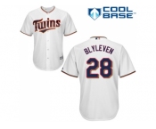 Youth Minnesota Twins #28 Bert Blyleven White Cool Base Stitched MLB Jersey