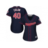 Women Majestic Minnesota Twins #40 Bartolo Colon Authentic Navy Blue Alternate Road Cool Base MLB Jersey Women Majestic Minnesota Twins #40 Bartolo Colon Authentic Navy Blue Alternate Road Cool Base MLB Jersey