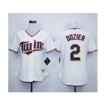 Women Minnesota Twins #2 Brian Dozier White Home Stitched MLB Jersey Women Minnesota Twins #2 Brian Dozier White Home Stitched MLB Jersey