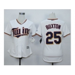 Women Minnesota Twins #25 Byron Buxton White jerseys Women Minnesota Twins #25 Byron Buxton White jerseys