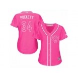 Women's Majestic Minnesota Twins #34 Kirby Puckett Replica Pink Fashion Cool Base MLB Jersey Women's Majestic Minnesota Twins #34 Kirby Puckett Replica Pink Fashion Cool Base MLB Jersey