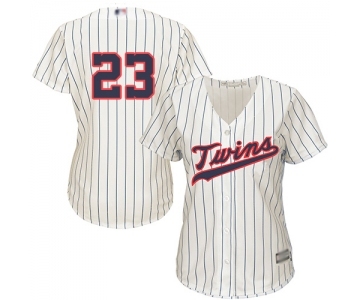 Women's Minnesota Twins #23 Nelson Cruz Authentic Cream Alternate Cool Base Baseball Jersey