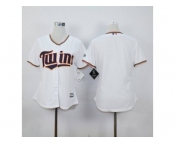 women mlb jerseys minnesota twins blank white