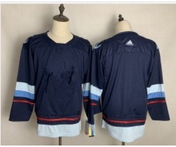 Youth Seattle Kraken Blank Navy Blue Stitched Adidas NHL Jersey