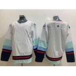 Youth Seattle Kraken Blank Navy White Stitched Adidas NHL Jersey Youth Seattle Kraken Blank Navy White Stitched Adidas NHL Jersey
