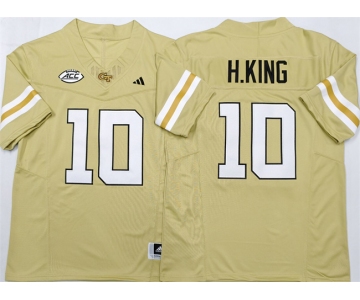 Men's Georgia Tech Yellow Jackets #10 Haynes King Golden F.U.S.E. Limited Stitched Jersey
