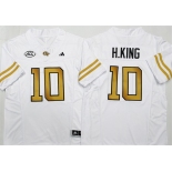 Men's Georgia Tech Yellow Jackets #10 Haynes King White F.U.S.E. Limited Stitched Jersey