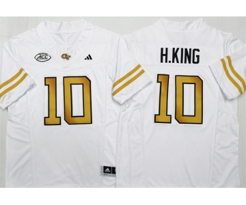 Men's Georgia Tech Yellow Jackets #10 Haynes King White F.U.S.E. Limited Stitched Jersey