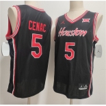 Men's Houston Cougars #5 Chris Cenac Jr. Black Stitched Football Jersey