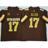 Men's Wyoming Cowboys #17 Josh Allen Brown 2026 F.U.S.E. Stitched College Football Jersey