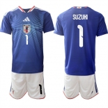 Men's Japan #1 SUZUKI National Team FIFA x World Cup 2026 Home Blue On Field Jersey Men's Japan #1 SUZUKI National Team FIFA x World Cup 2026 Home Blue On Field Jersey