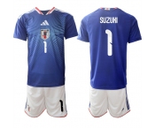 Men's Japan #1 SUZUKI National Team FIFA x World Cup 2026 Home Blue On Field Jersey Men's Japan #1 SUZUKI National Team FIFA x World Cup 2026 Home Blue On Field Jersey
