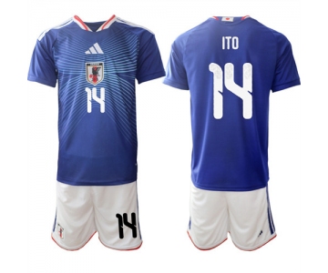 Men's Japan #14 ITO National Team FIFA x World Cup 2026 Home Blue On Field Jersey