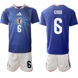 Men's Japan #6 ENDO National Team FIFA x World Cup 2026 Home Blue On Field Jersey Men's Japan #6 ENDO National Team FIFA x World Cup 2026 Home Blue On Field Jersey