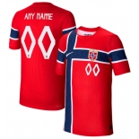 Men's Norway National Team Active Player Custom Red 2026 Home Soccer Jersey Men's Norway National Team Active Player Custom Red 2026 Home Soccer Jersey