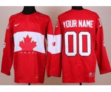 2014 Winter Olympics Canada Team Red Customized Hockey Jerseys