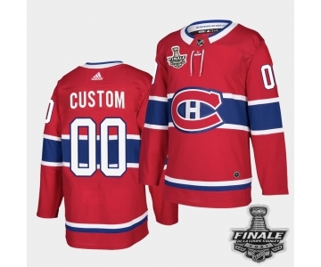 Adidas Canadiens Custom Red Home Authentic 2021 NHL Stanley Cup Final Patch Jersey