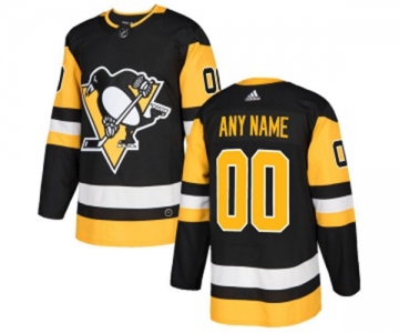 Men's Adidas Pittsburgh Penguins Customized Authentic Black Home NHL Jersey