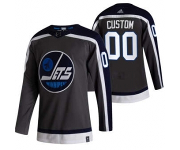 Men's Winnipeg Jets Custom Black 2020-21 Alternate Authentic Player Hockey Jersey