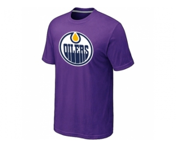 NHL Edmonton Oilers Big & Tall Logo Purple T-Shirt