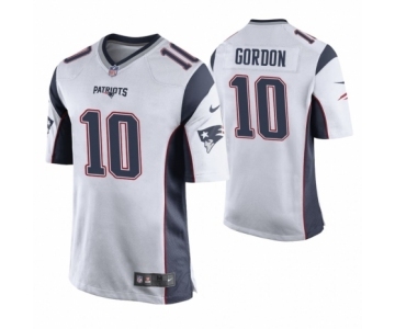 Men New England Patriots #10 Josh Gordon White Game Jersey