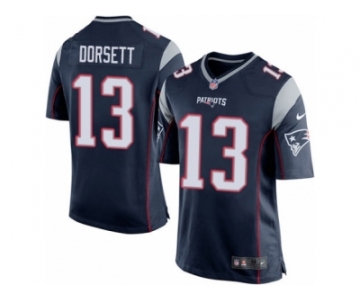 Men Nike New England Patriots #13 Phillip Dorsett Game Navy Blue Team Color NFL Jersey