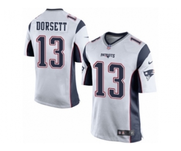 Men Nike New England Patriots #13 Phillip Dorsett Game White NFL Jersey