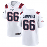 Mens New England Patriots #66 Will Campbell Nike White Game Jersey