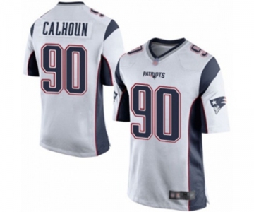Men's New England Patriots #90 Shilique Calhoun Game White Football Jersey