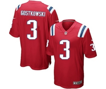 Men's Nike New England Patriots #3 Stephen Gostkowski Game Red Alternate NFL Jersey