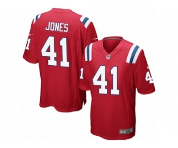 Men's Nike New England Patriots #41 Cyrus Jones Game Red Alternate NFL Jersey
