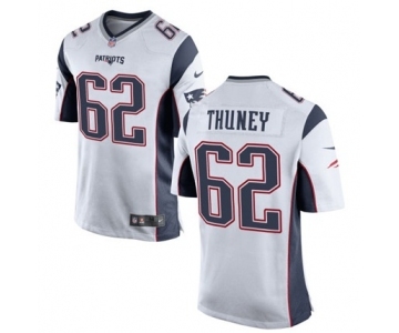 Men's Nike New England Patriots #62 Joe Thuney Game White NFL Jersey