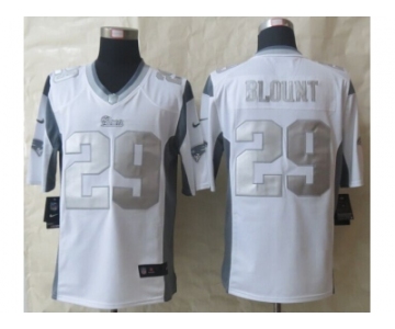Nike New England Patriots #29 Blount Platinum White Jerseys[Game]
