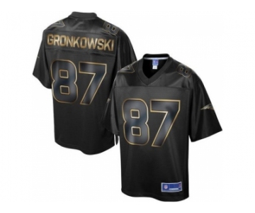Nike New England Patriots #87 Rob Gronkowski Black Gold Collection Jersey[Game]