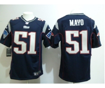 nike nfl jerseys new england patriots #51 jerod mayo blue[game]